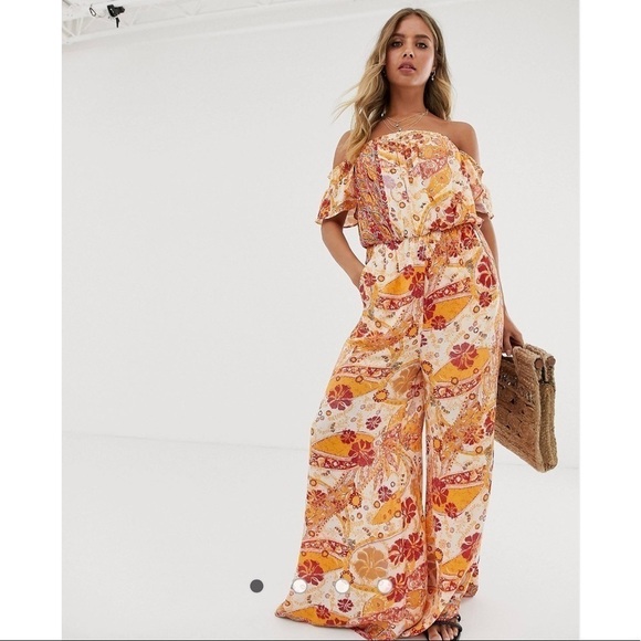 Free People Carmen off shoulder jumpsuit - Picture 5 of 13